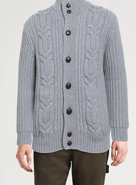 醉鼎吉 仅低于LP COLOMBO 吉致奢华 浅灰色重工老钱风羊绒毛衣