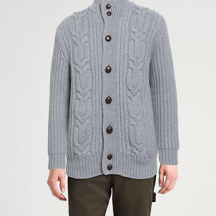 醉鼎吉 仅低于LP COLOMBO 吉致奢华 浅灰色重工老钱风羊绒毛衣