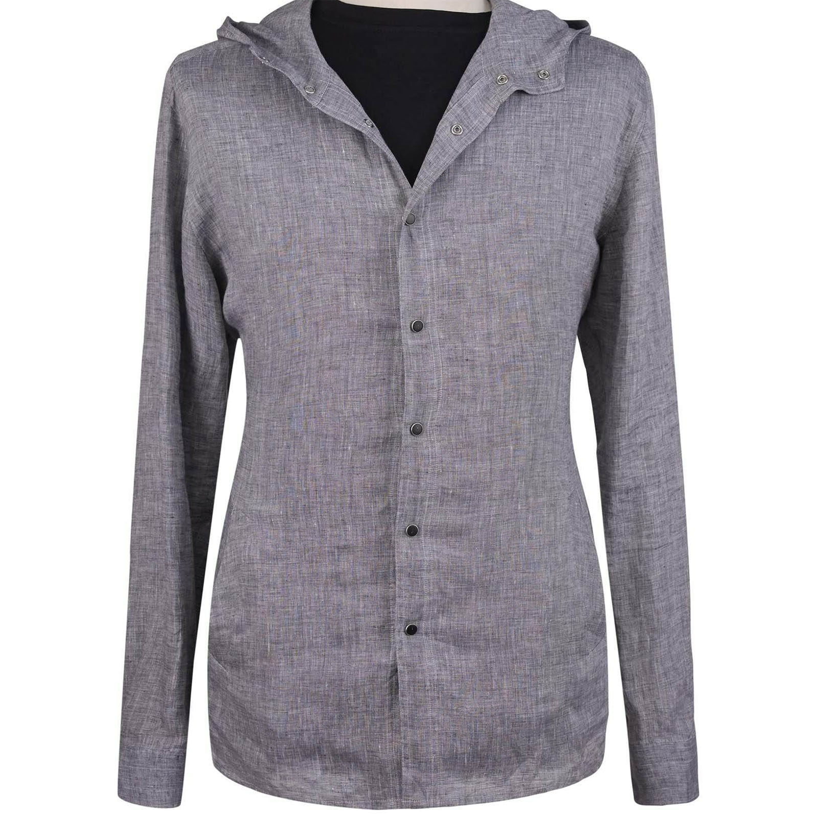 经典一线 kiton 四季 灰色亚麻 连帽领 轻薄休闲外套