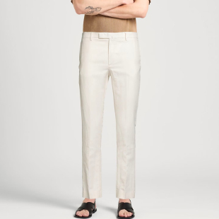 春夏 舒适透气 休闲裤 意国原产 男士 棉麻混纺 调货 老钱风