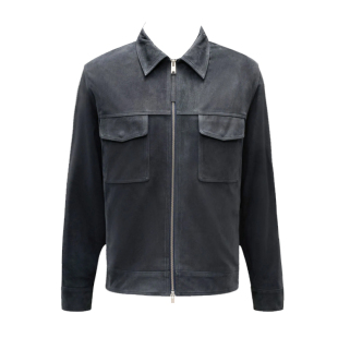 意国原产 皮衣 春夏 款 A男 纳帕绒面小牛皮老钱风衬衫 调货