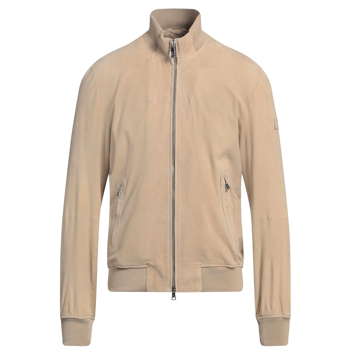 经典一线P  春秋 衣袖品牌徽章 卡其色羔羊皮 皮衣