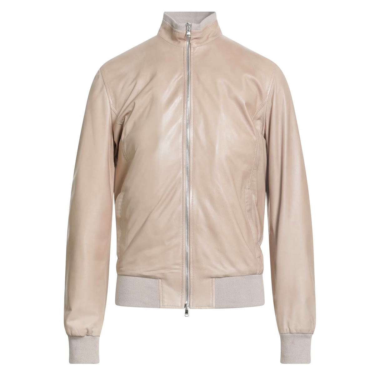 那不勒斯高端一线 B 秋冬 纳帕米色羔羊皮 皮衣