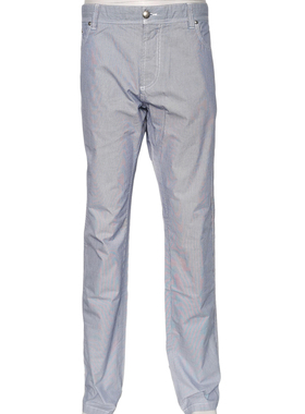 现货清货 公价5000 意大利一线品牌 M 春夏 蓝色条纹纯棉休闲裤