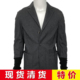 拼接灰色毛呢休闲西服 秋冬针织衣袖 现货 产