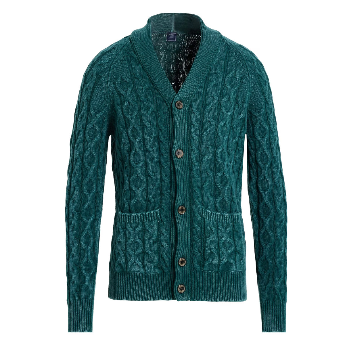 意大利产 醉鼎吉 仅低于LP COLOMBO 绿色扭花重工老钱风羊绒毛衣