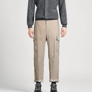 春夏 舒适透气 休闲裤 意国原产 男士 亚麻混纺 调货 老钱风