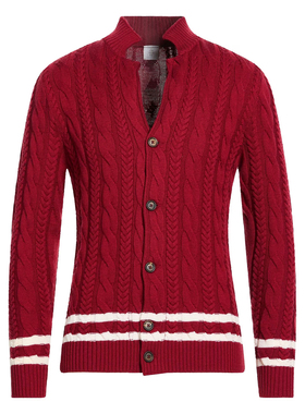 意大利产 小BC 经典一线 E 秋冬 深红色 羊毛 开衫毛衣