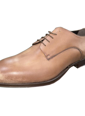 公价6080 意大利一线ALBERTO GUARDIANI 春秋咖色头层牛皮 德比鞋