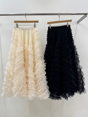 现 26春季新款韩国东大门REPELLER仙仙蕾丝木耳边时尚半身裙