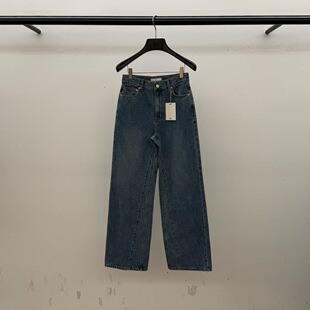 现 26春季新款 韩国东大门id 时尚阔腿休闲牛仔裤