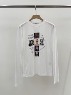 现 26春季新款韩国东大门REPELLER休闲百搭时尚印花T恤长袖打底衫