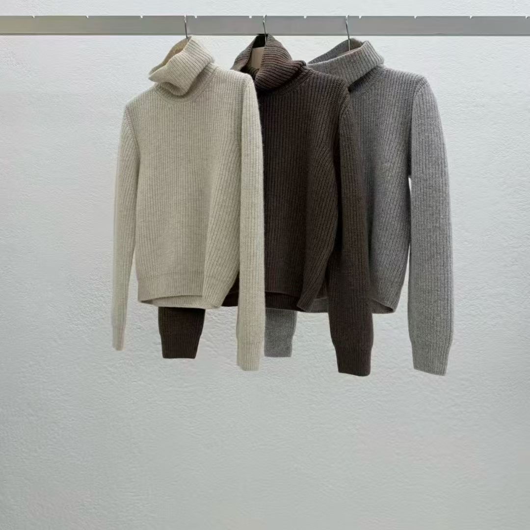 现 25冬季新款韩国东大门STATEMENT时尚高领堆堆领针织毛衣打底衫