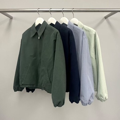 现 26春季新款韩国东大门water简约4色拉链小翻领短外套