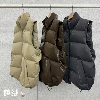 现 25冬新款韩国东大门AT THE BAGEL 鹅绒休闲百搭保暖羽绒服马甲