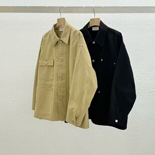 现 26春季新款韩国东大门STATEMENT时尚复古翻领休闲外套