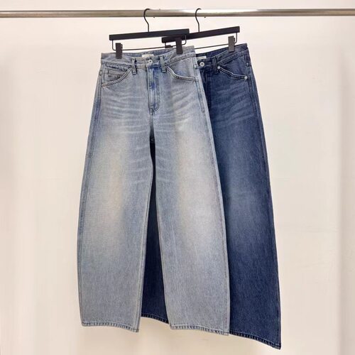 现 26春季新款韩国东大门river阔腿水洗四季松弛牛仔裤