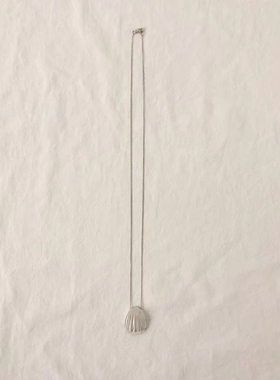 现 25春夏新款韩国东大门ounce 洋气百搭贝壳吊坠银色长项链