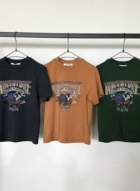 现 25秋季新款韩国东大门VISUAL SPACE百搭大力水手图案短袖T恤