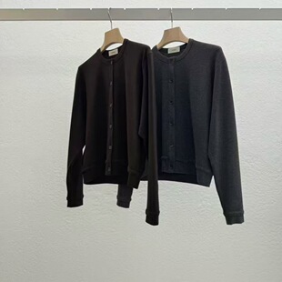 现 25冬季新款韩国东大门STATEMENT休闲百搭宽松纽扣开衫外套