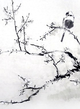 【画艺佳字画书画】C27273陈石纯手绘宣纸花鸟国画.梅花.三尺斗方