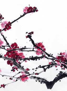 【画艺佳.字画书画】C26901孙艺群纯手绘花鸟国画.红梅.小三尺