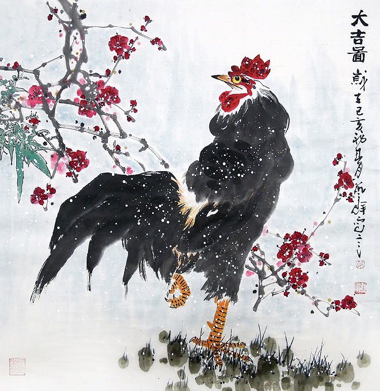 【画艺佳.字画书画】C26984孙艺群写意花鸟国画.大吉图.四尺斗方