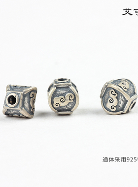diy纯银如意耳环项链手串散珠