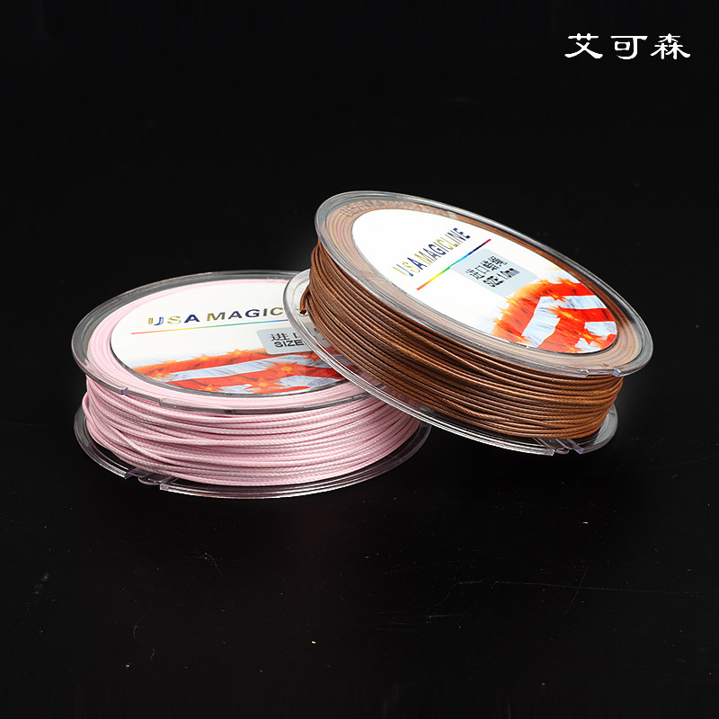 1MM KOREAN WAX ROPE DIY BRACELET NECKLACE HANDWOVEN WIRE HAND ROPE WAX WIRE LEATHER ROPE PENDANT LANYARD RED ROPE FEMALE