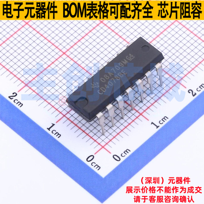 逻辑门 CD4078BE DIP-14 TI/德州 电子元器件配单全新原装