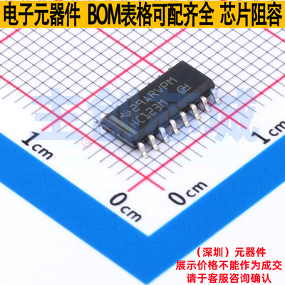 单稳态多谐振荡器 CD74HC123MT SOIC-16 TI/德州 电子元器件配单