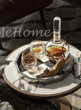 *MeHome*现代轻奢样板房民宿酒店别墅客厅软装搭配套餐酒具托盘等