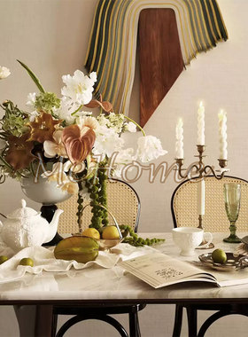 *MeHome*中古风诧寂风样板房别墅酒店餐厅餐桌装饰品软装配饰摆件