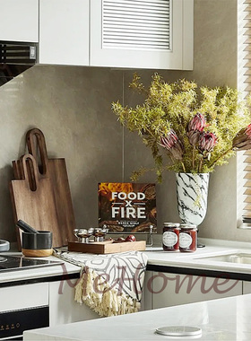 *MeHome*现代轻奢极简样板房民宿酒店别墅厨房软装配饰面包机软装