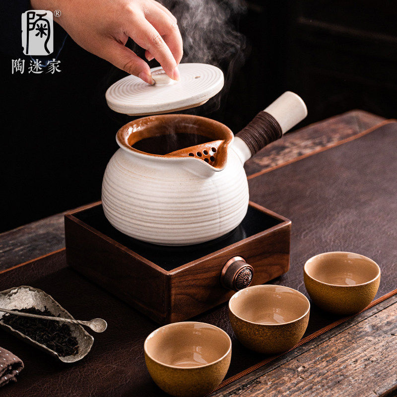 围炉煮茶干烧壶耐高温土陶罐茶壶古法煮茶器云南罐罐奶茶陶壶