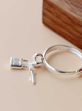 纳福阁银饰批发手工银钥匙锁坠