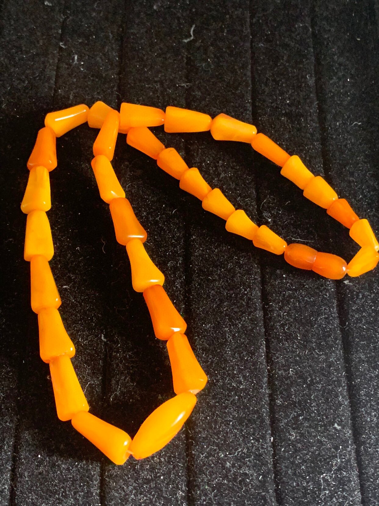 国内现货 老蜜蜡花蜡竹节项链27克