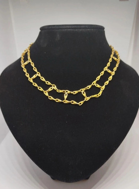 法国法金18k金双排软链项链老金链13克订金 实价请私询