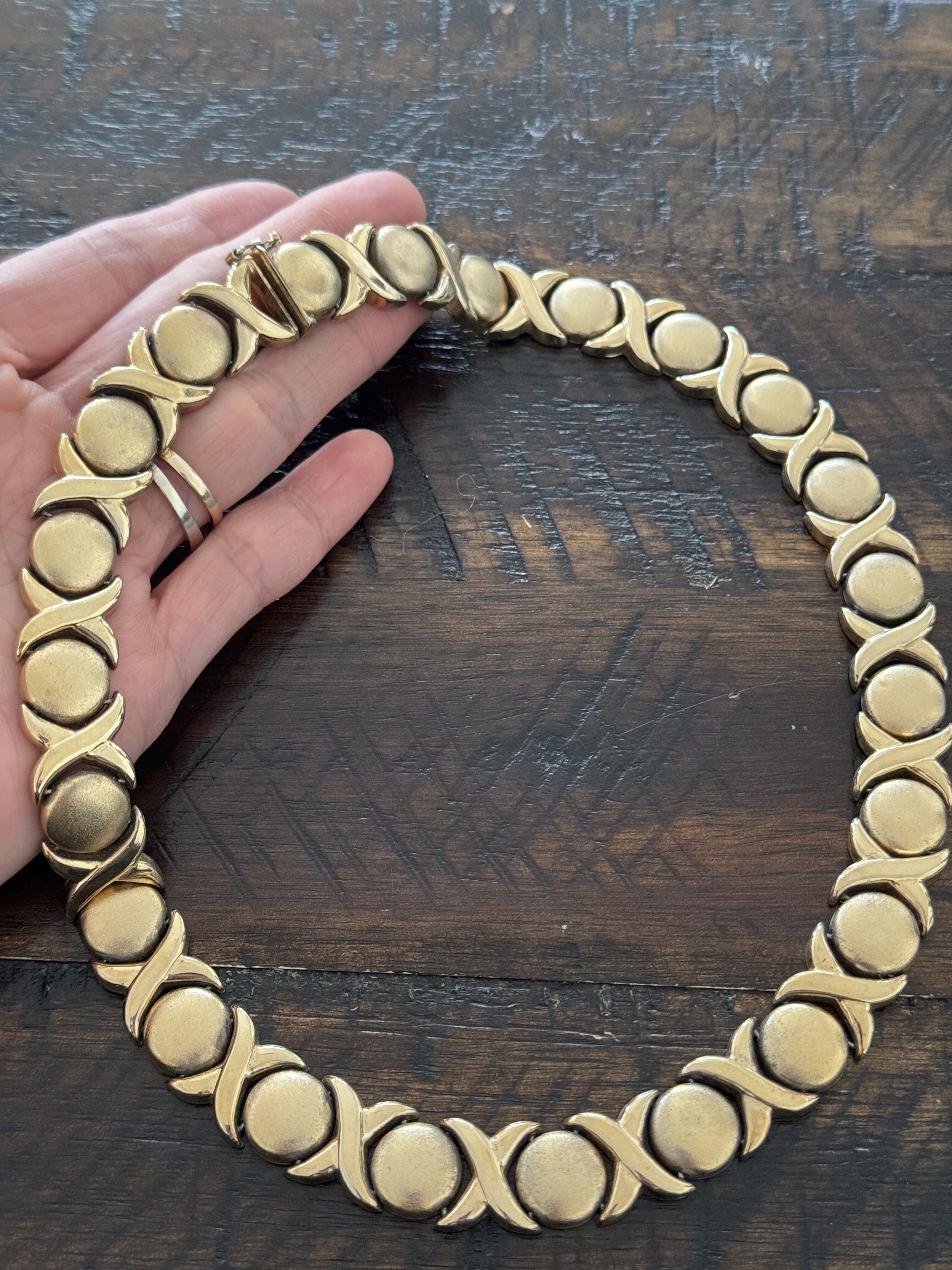 JK意大利设计款925银通体鎏金XO项链订金实价请私询