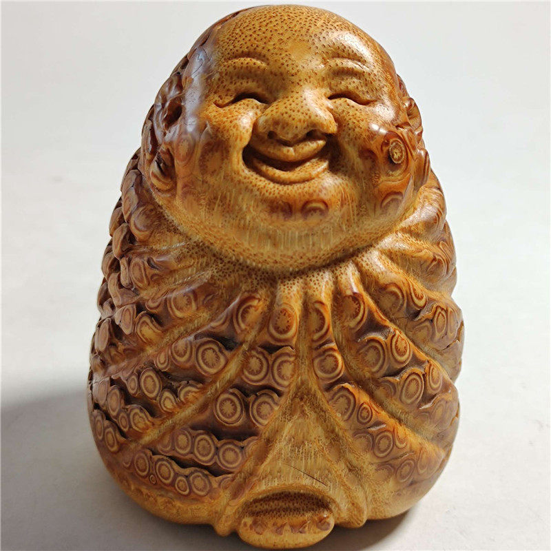 天然实心玉竹手工雕刻竹根把玩