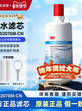 3M净水器DWS2076M-CN滤芯 家用后置活性炭精滤芯通用2066/2000
