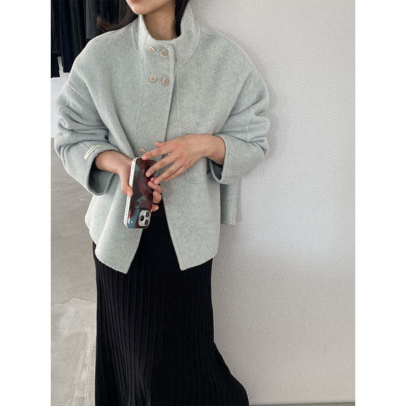 韩版高级江左 miu系羊毛大衣女温柔气质立领短款小个子呢外套856,女装/女士精品,毛呢外套,淘宝优惠券,粉丝福利购,淘宝优惠卷