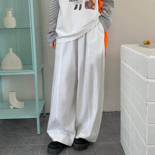 女2659休闲裤 十三行春夏韩系高腰直筒宽松休闲长裤 高级新款 韩版