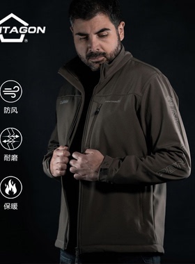 五角战术Pentagon REINER 指挥官立领羊毛户外带拉链耐磨软壳夹克