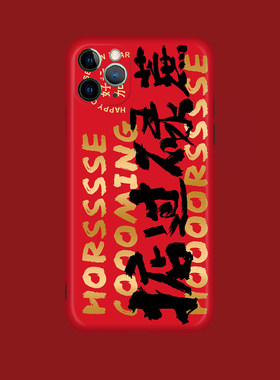 大湾区文创粤语玄学好运本命年大红掂过碌蔗国潮适用苹果17promax iphone手机壳15华为pura70pro不会撞壳定制