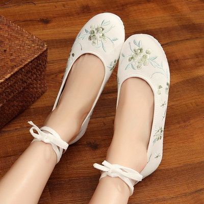 老北京复古风千层底日常绣花鞋