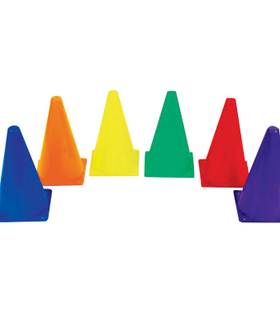 卡乐咪品牌早教幼儿园路标户外数字标志筒路障六色标志橙色标志桶