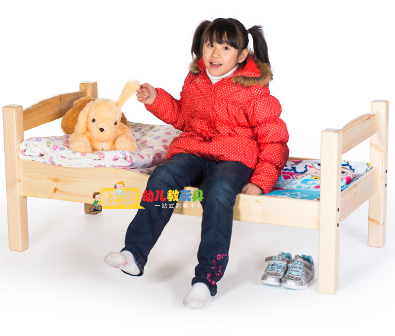 幼儿床儿童床单人床宝宝午休床午睡床松木床护栏实木床小孩床