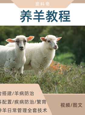 养羊视频教程PPT课件教学饲养殖管理肉羊波尔奶山羊绵羔羊病技术