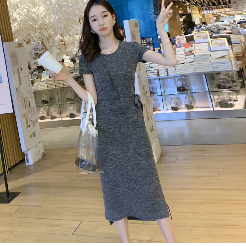 32021春夏裙子女神范休闲半身裙两件套港味显瘦侧开叉网红套装裙女